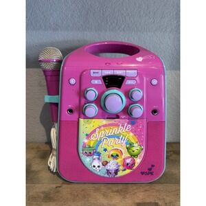 Shopkins  Singing Karaoke Machine SPK Sprinkle Party Bluetooth w Mic Untested